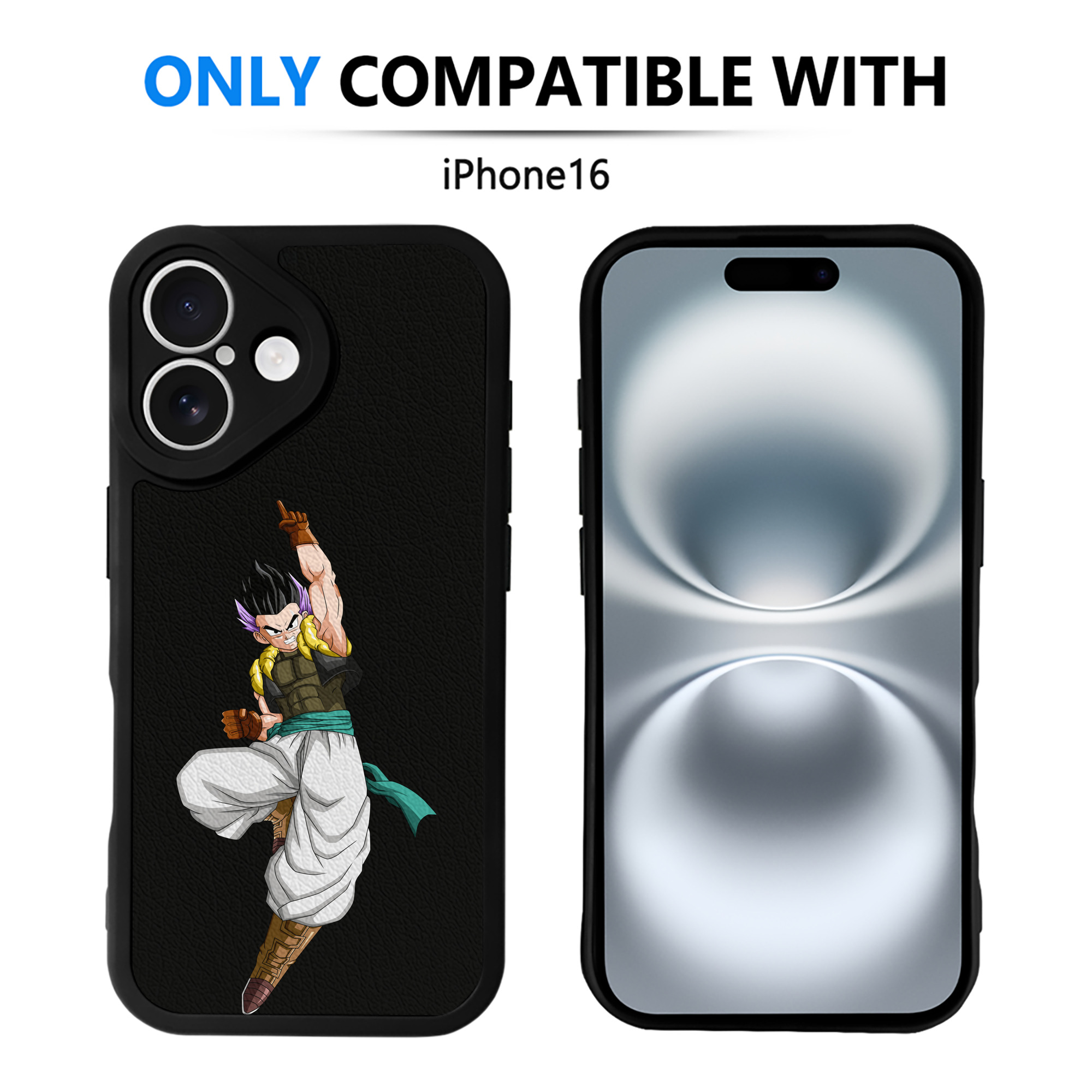 （画像用） ドラゴンボール 孫 悟飯（そんごはん）DRAGON BALL Son Gohan 【iPhone 16シリーズ対応】シリコンスマホケース（レザー調） 材質：シリコン